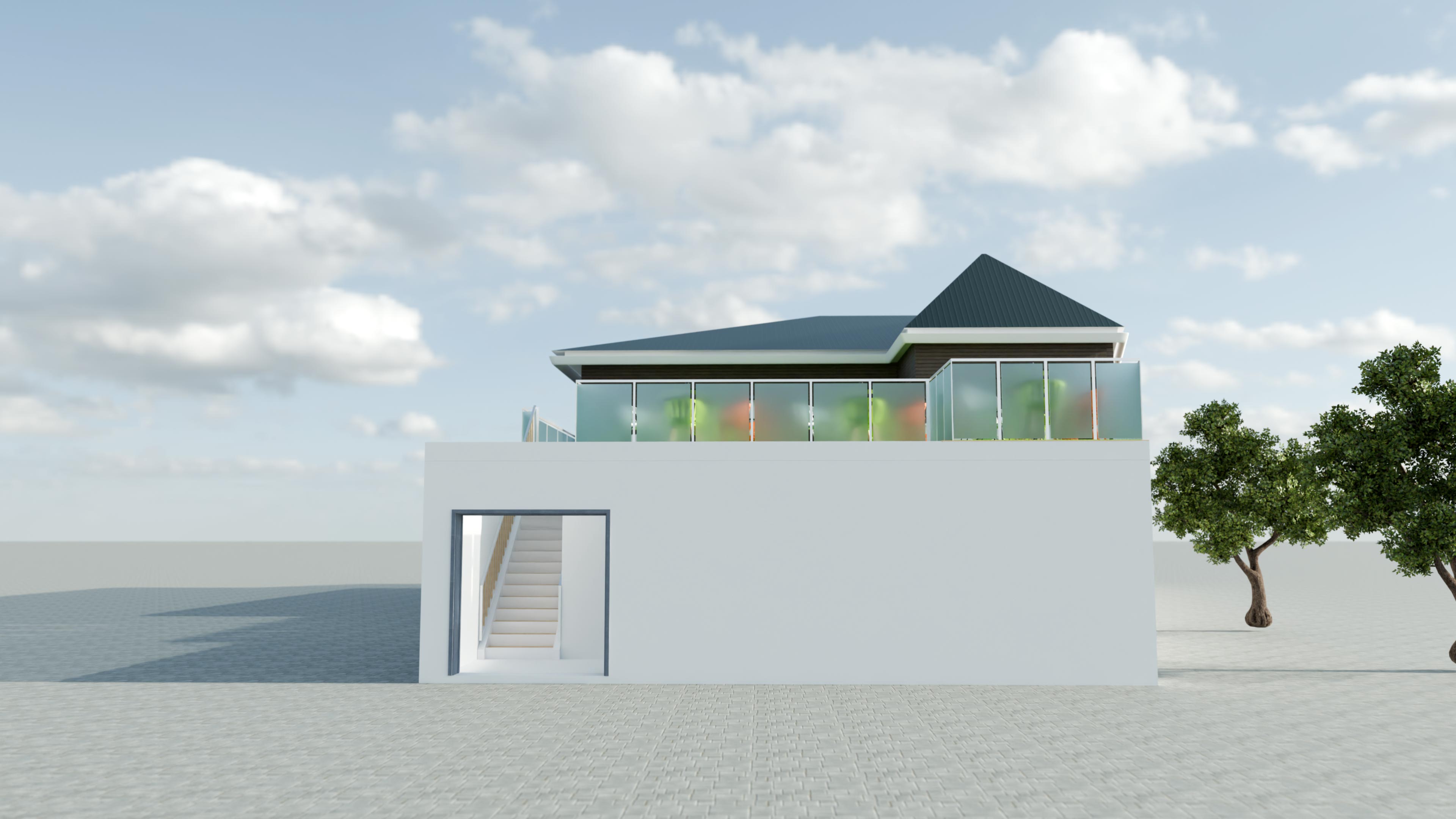 Club Entrance Through Front Stairs