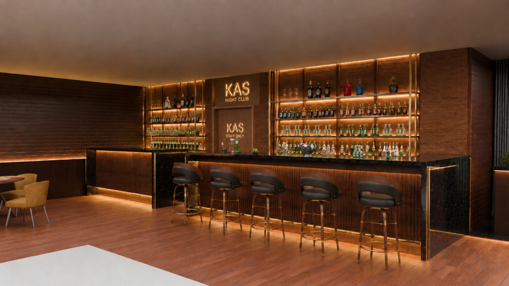 Complete Bar Counter View