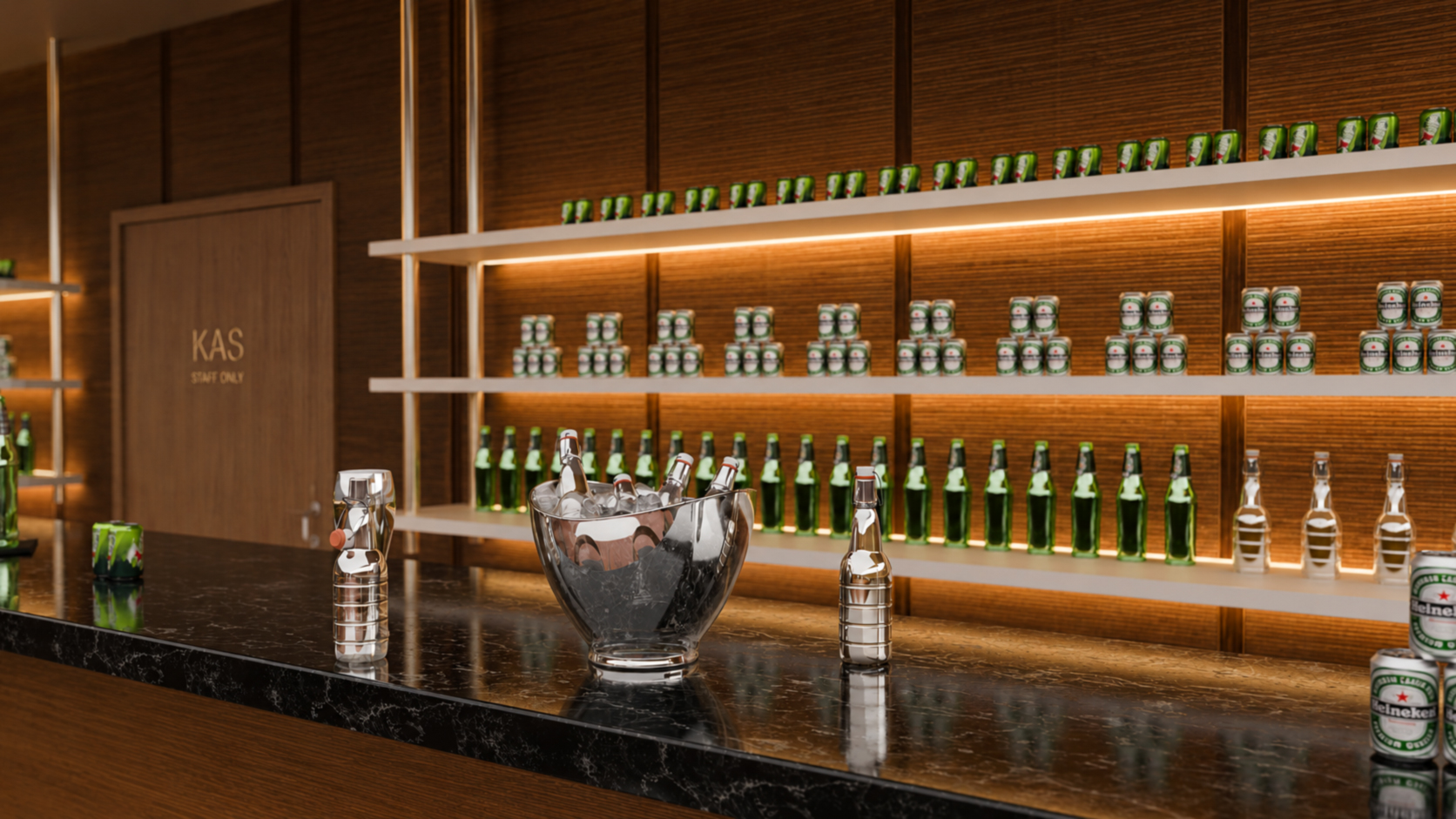Bottle Display and Counter Detail